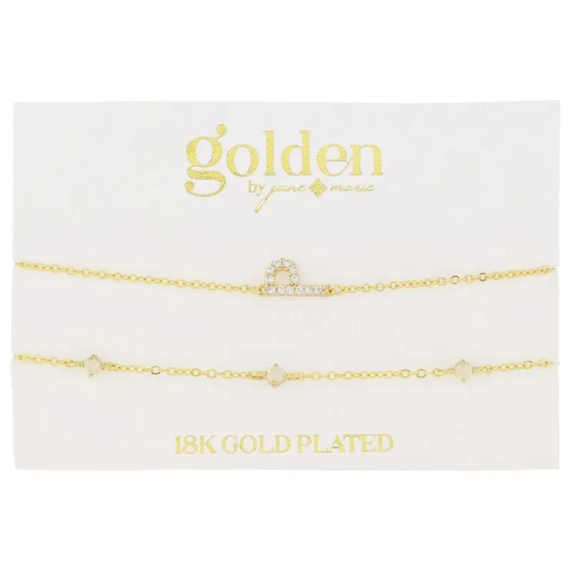7" Around 18K Gold Plated Set of 2, Cubic Zirconia Pave "P" Initial, Multi Opals Bracelet, 1.5" Ext sold by Charming Charlie
