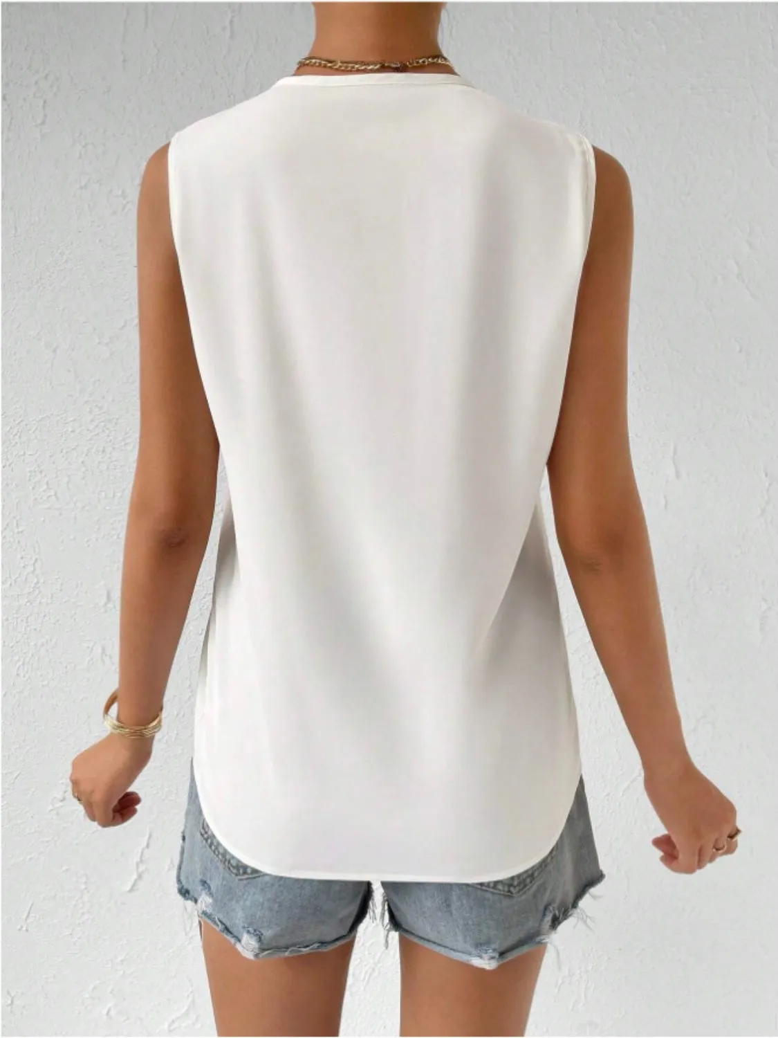 Contrast Geometric V-Neck Tank sold by Charming Charlie product image thumbnail 2