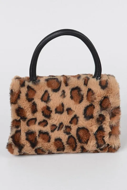 Leopard Print Top Handle Crossbody Bag sold by Charming Charlie product image thumbnail 4
