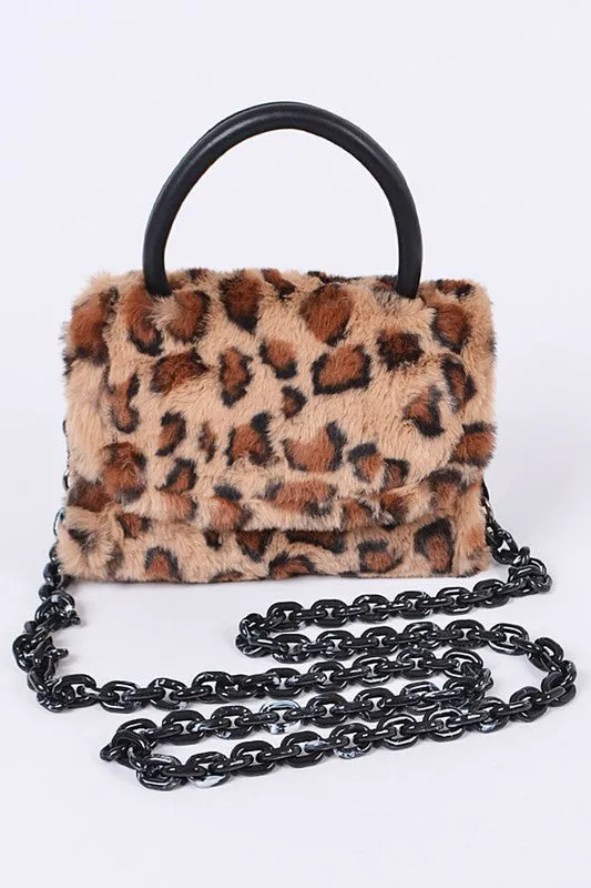 Leopard Print Top Handle Crossbody Bag sold by Charming Charlie