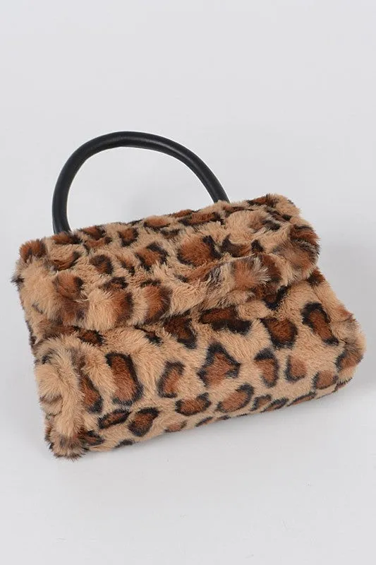 Leopard Print Top Handle Crossbody Bag sold by Charming Charlie product image thumbnail 5