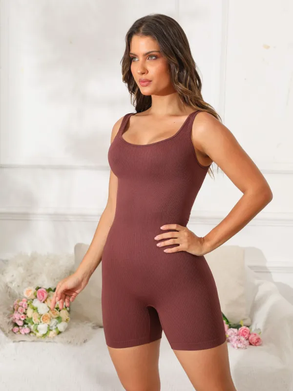 Scoop Neck Wide Strap Active Romper sold by Charming Charlie