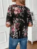 Floral Round Neck Half Sleeve Blouse sold by Charming Charlie