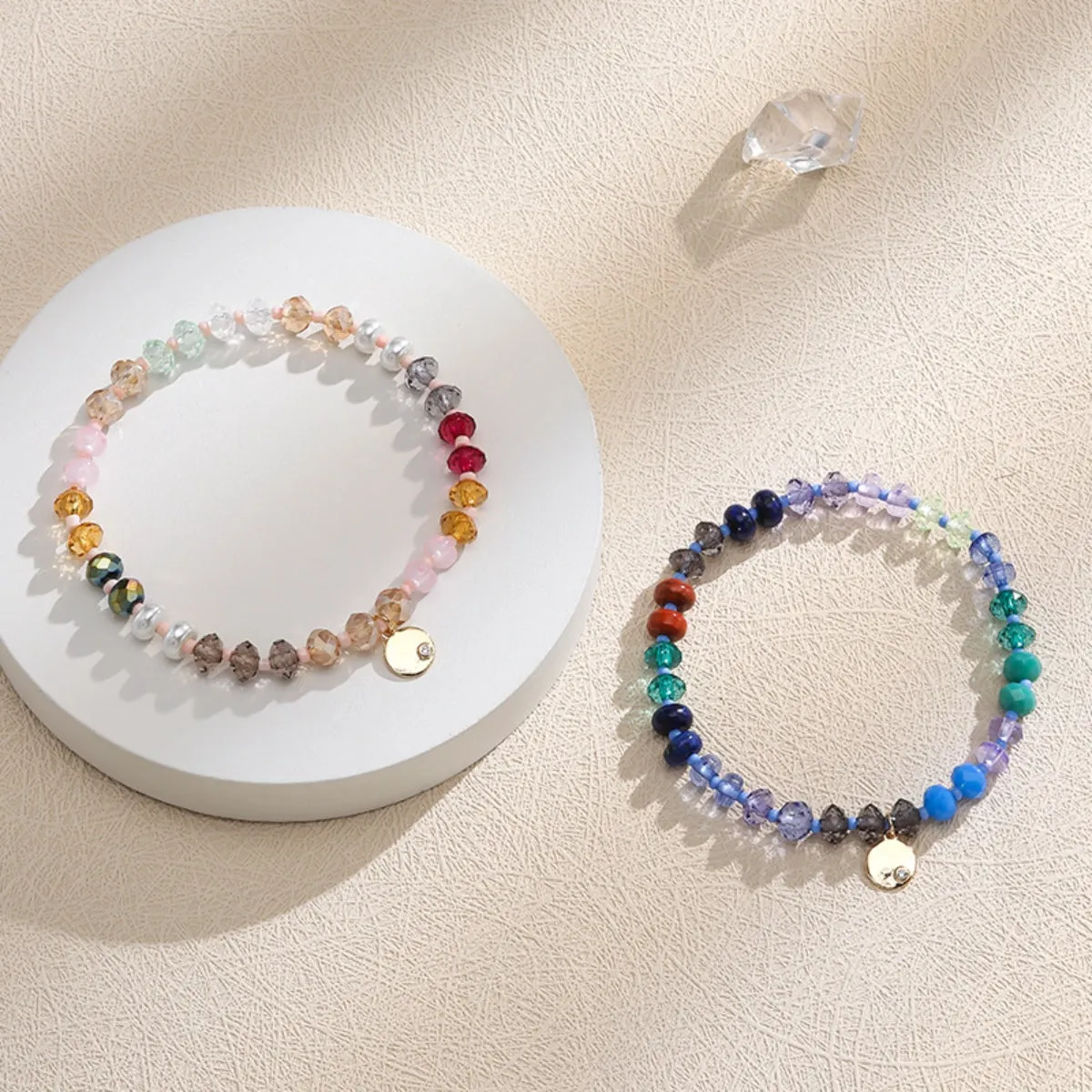 Copper Glass Bead Charm Bracelet sold by Charming Charlie