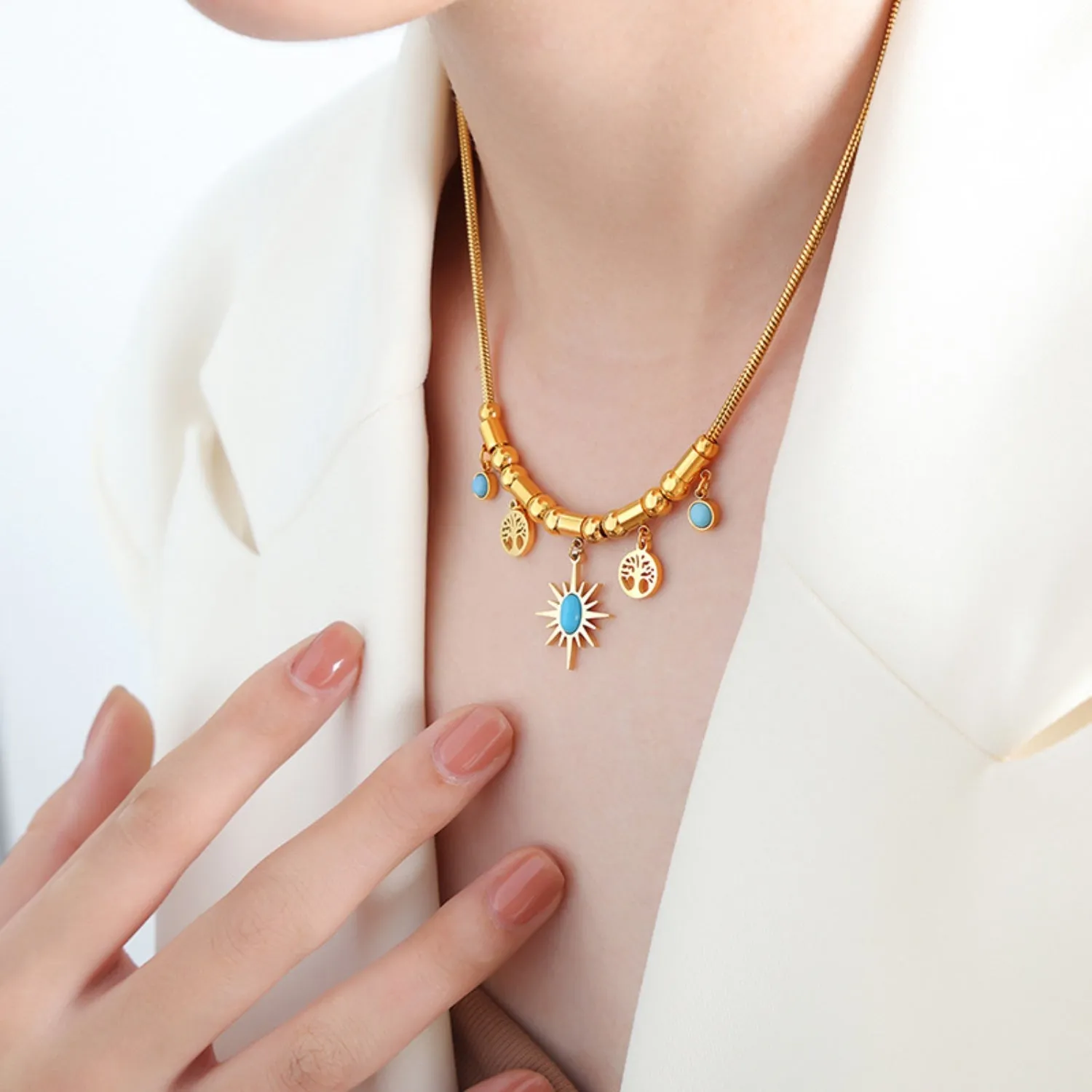 Gold-Plated Titanium Steel Charm Necklace sold by Charming Charlie product image thumbnail 2