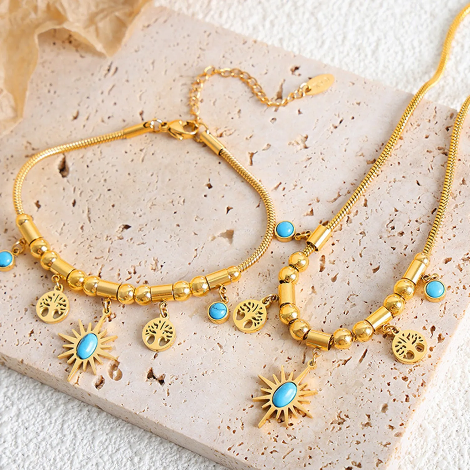 Gold-Plated Titanium Steel Charm Necklace sold by Charming Charlie product image thumbnail 4