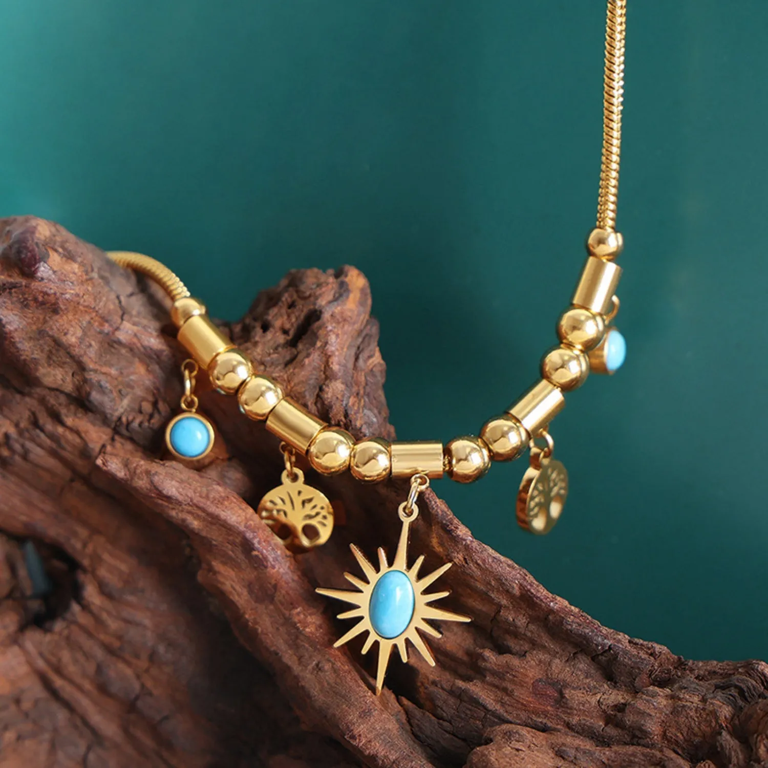 Gold-Plated Titanium Steel Charm Necklace sold by Charming Charlie