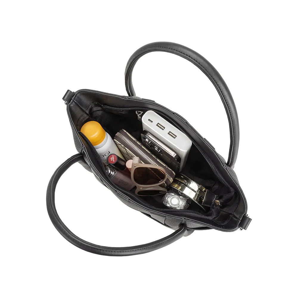 Lanie Nude Recycled Vegan Woven Tote sold by Charming Charlie product image thumbnail 5