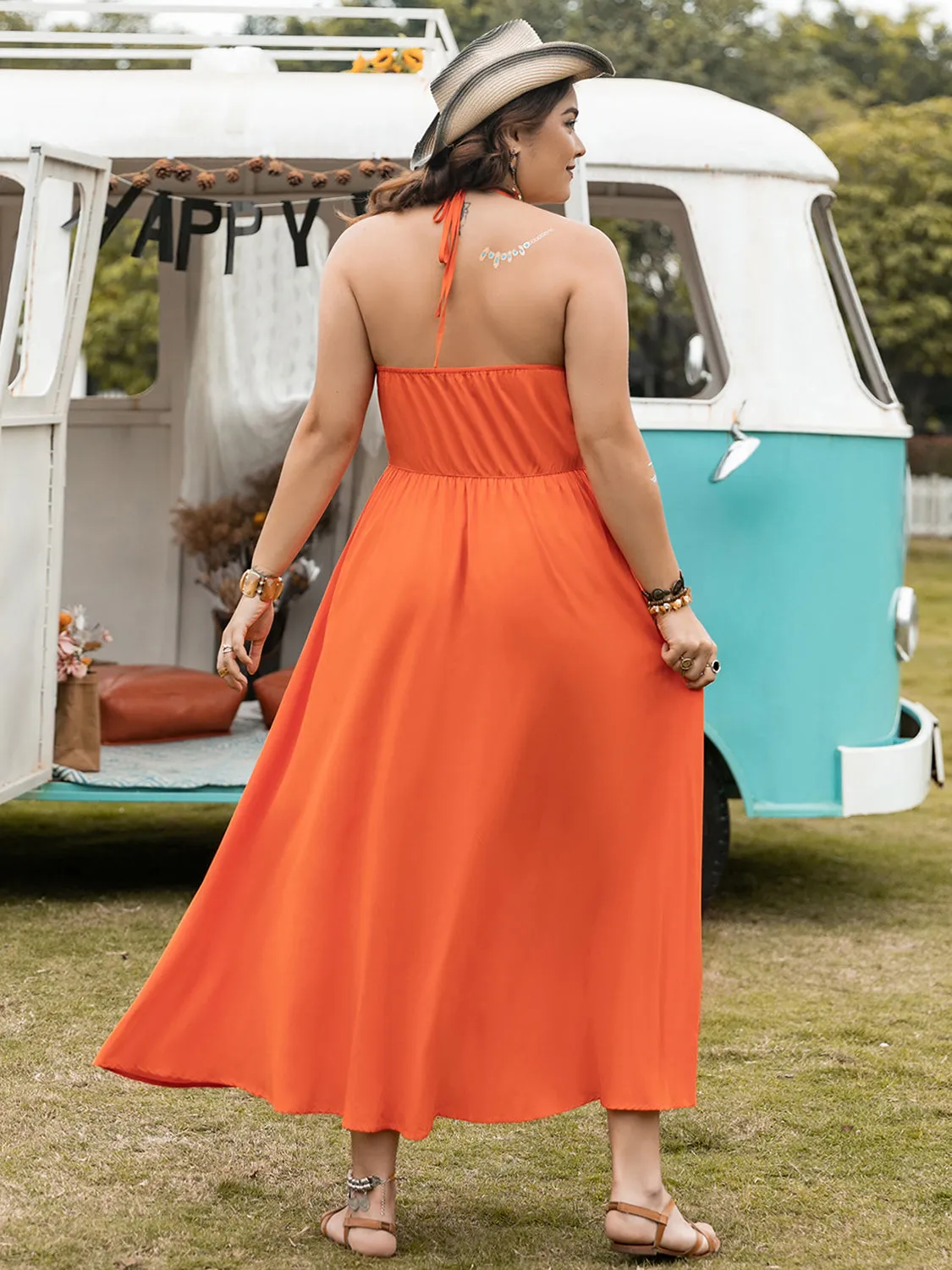 Plus Size Halter Neck Midi Dress sold by Charming Charlie product image thumbnail 2