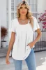 Eyelet Square Neck Flutter Sleeve Blouse sold by Charming Charlie
