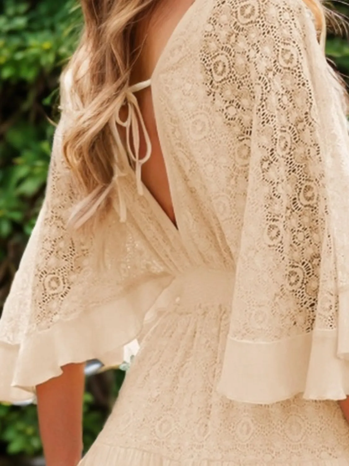 Lace Cutout Half Sleeve Mini Dress sold by Charming Charlie product image thumbnail 3