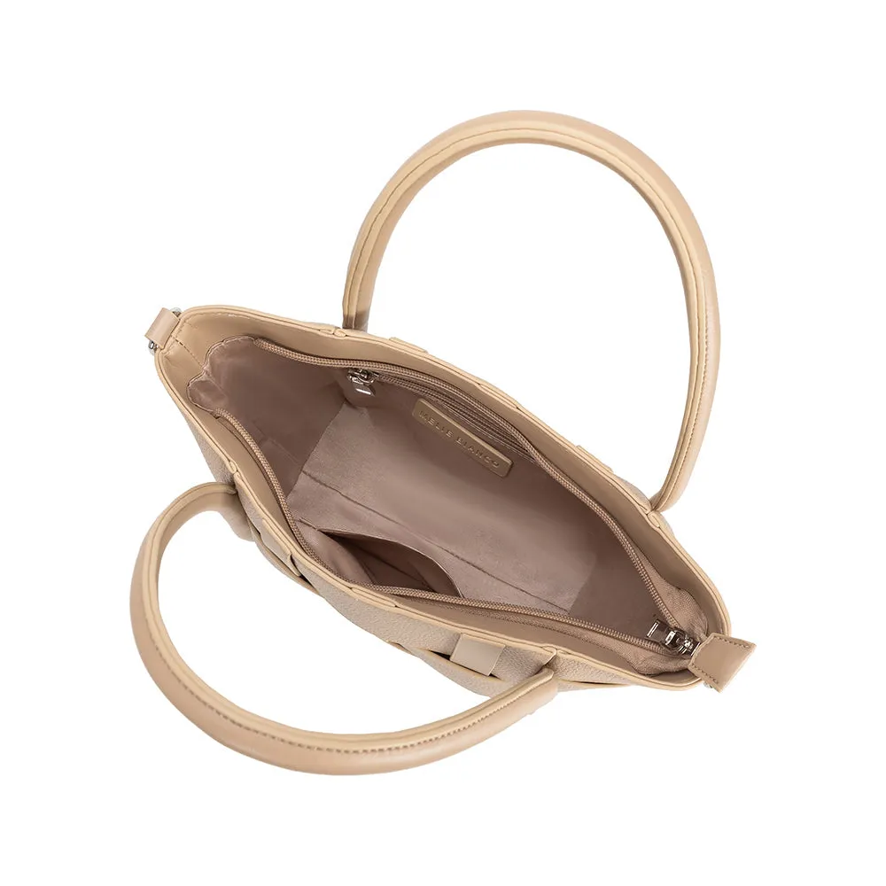 Lanie Nude Recycled Vegan Woven Tote sold by Charming Charlie product image thumbnail 4