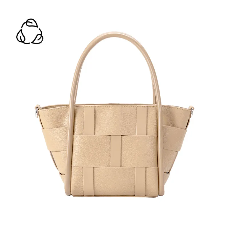 Lanie Nude Recycled Vegan Woven Tote sold by Charming Charlie