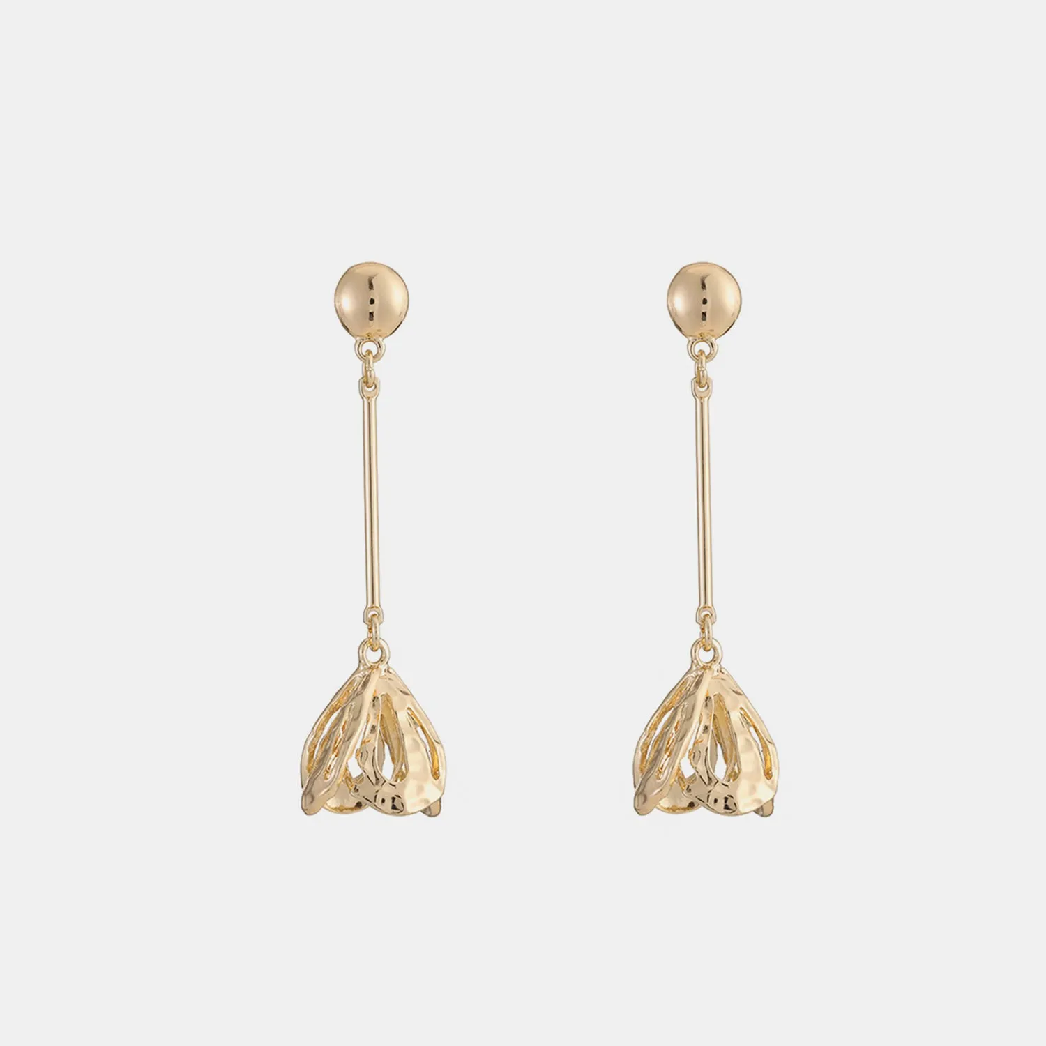 Gold-Plated Flower Dangle Earrings sold by Charming Charlie
