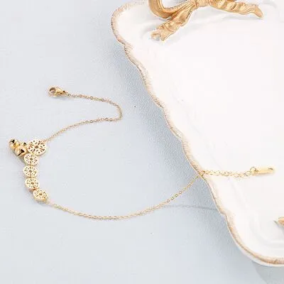 Stainless Steel Coin Shape Anklet Bracelet sold by Charming Charlie product image thumbnail 3