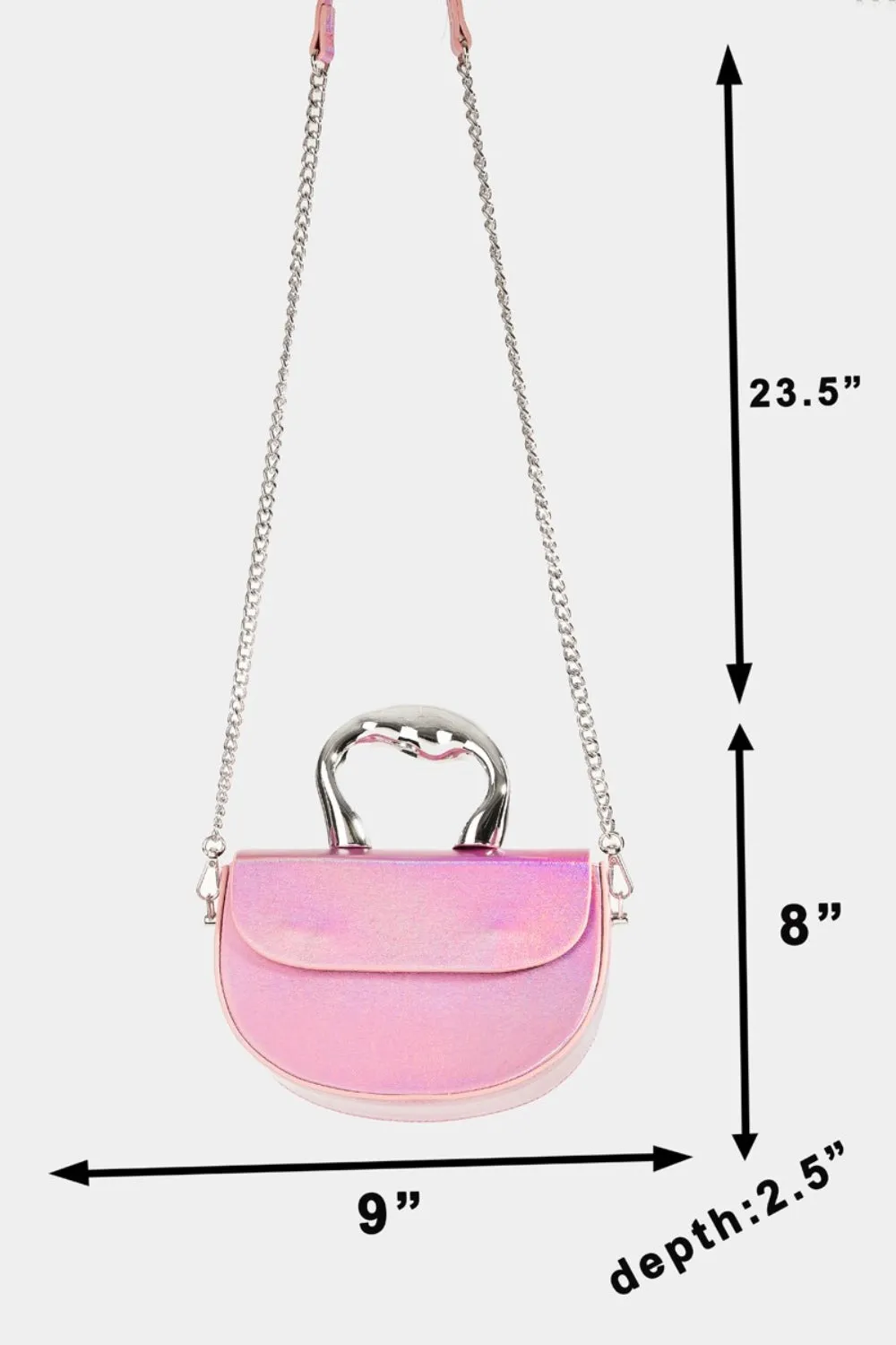 Fame Glossy Semi Circle Top Handle Bag sold by Charming Charlie product image thumbnail 3