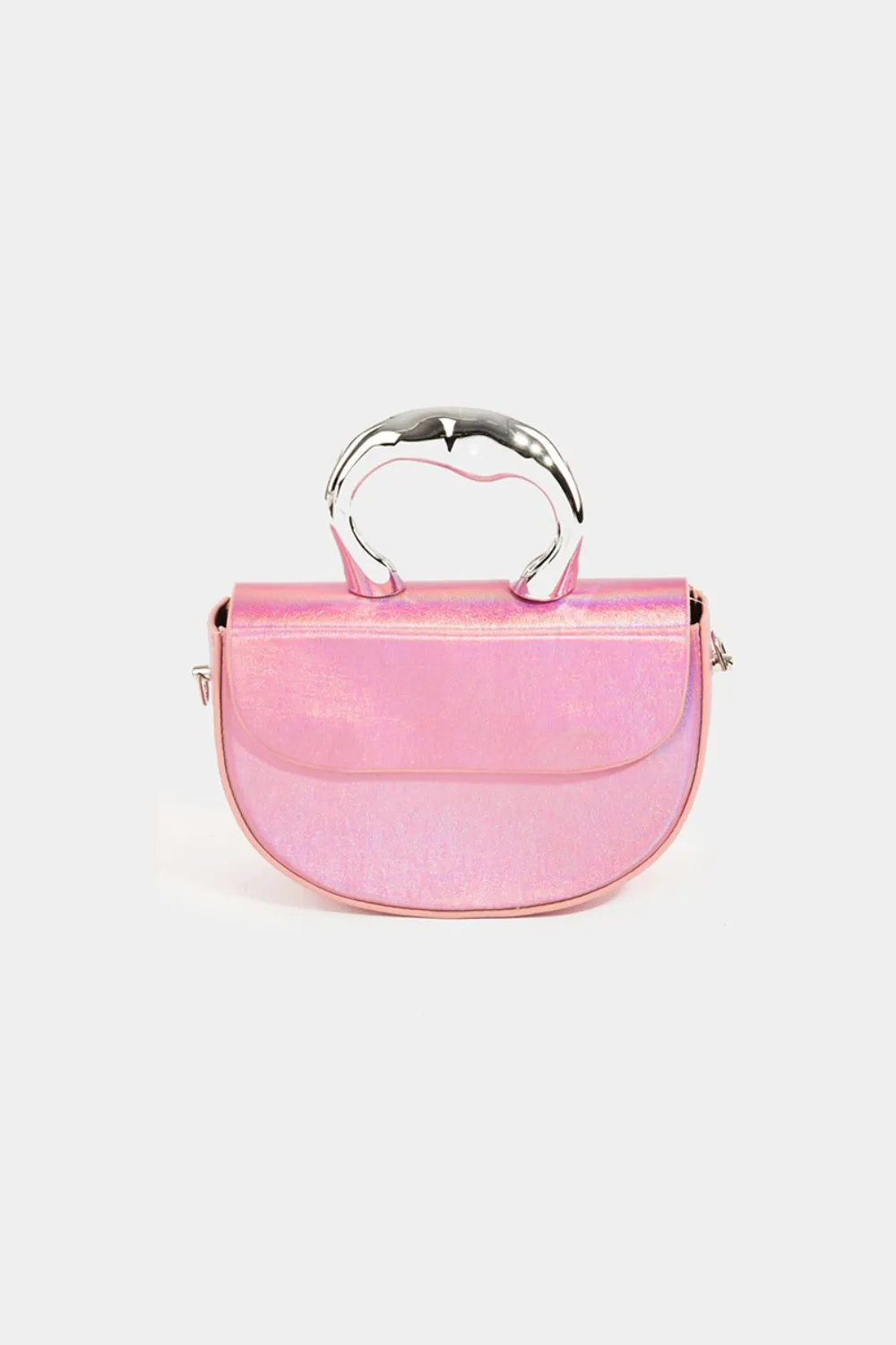 Fame Glossy Semi Circle Top Handle Bag sold by Charming Charlie