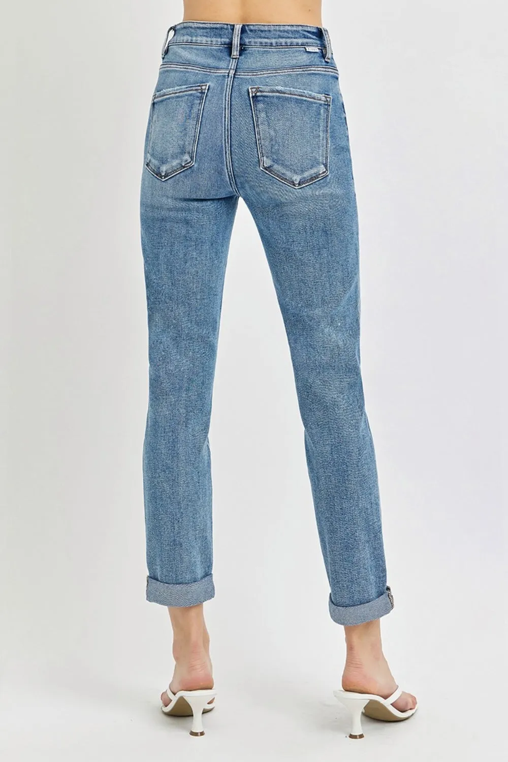 Risen Full Size High Rise Cropped Roll Up Jeans sold by Charming Charlie product image thumbnail 2