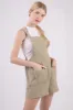 VERY J Sleeveless Double Gauze Overalls with Pockets sold by Charming Charlie
