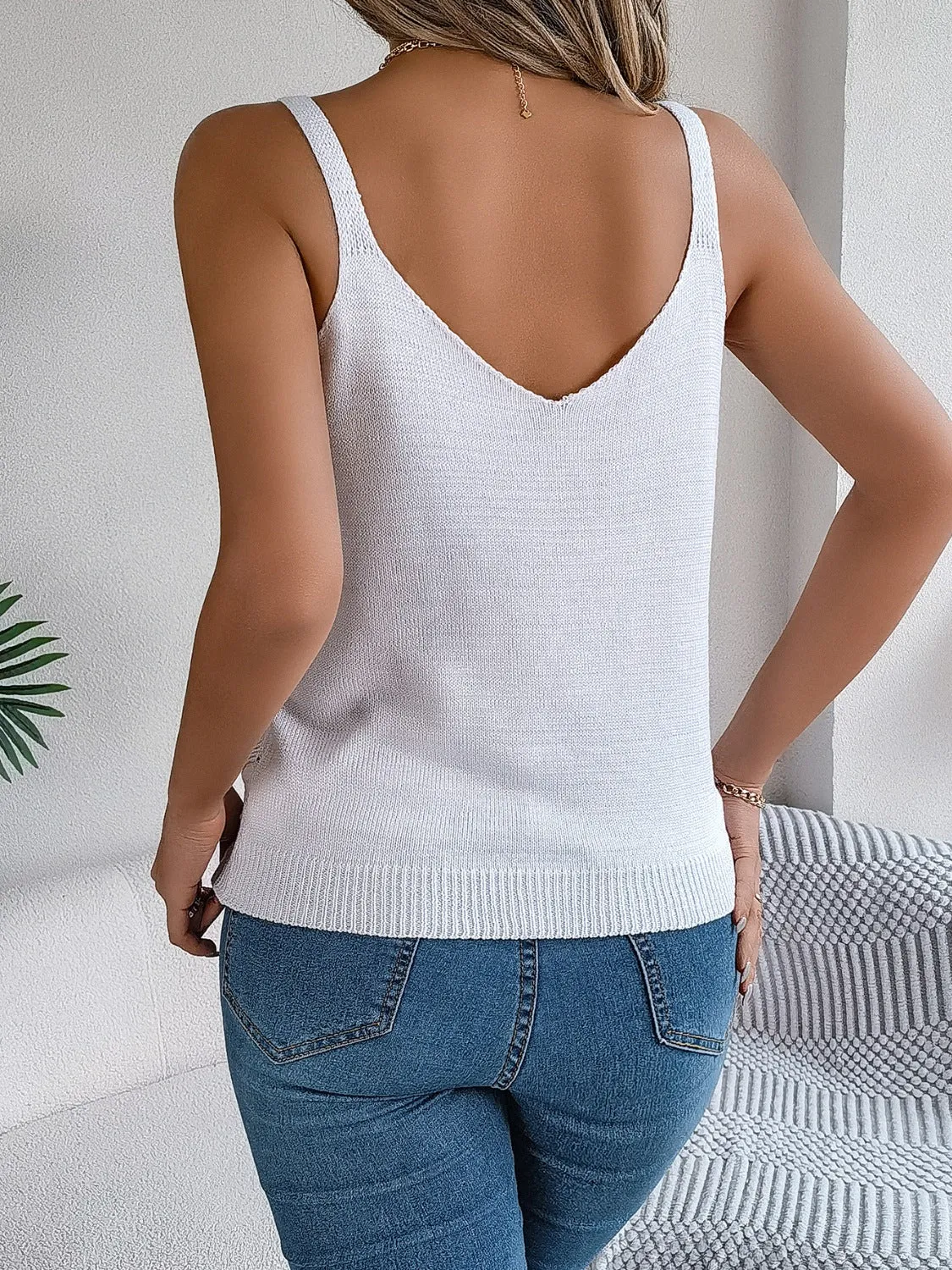 Openwork Scoop Neck Knit Vest sold by Charming Charlie product image thumbnail 5