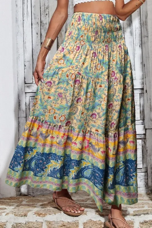 Printed Elastic Waist Skirt sold by Charming Charlie