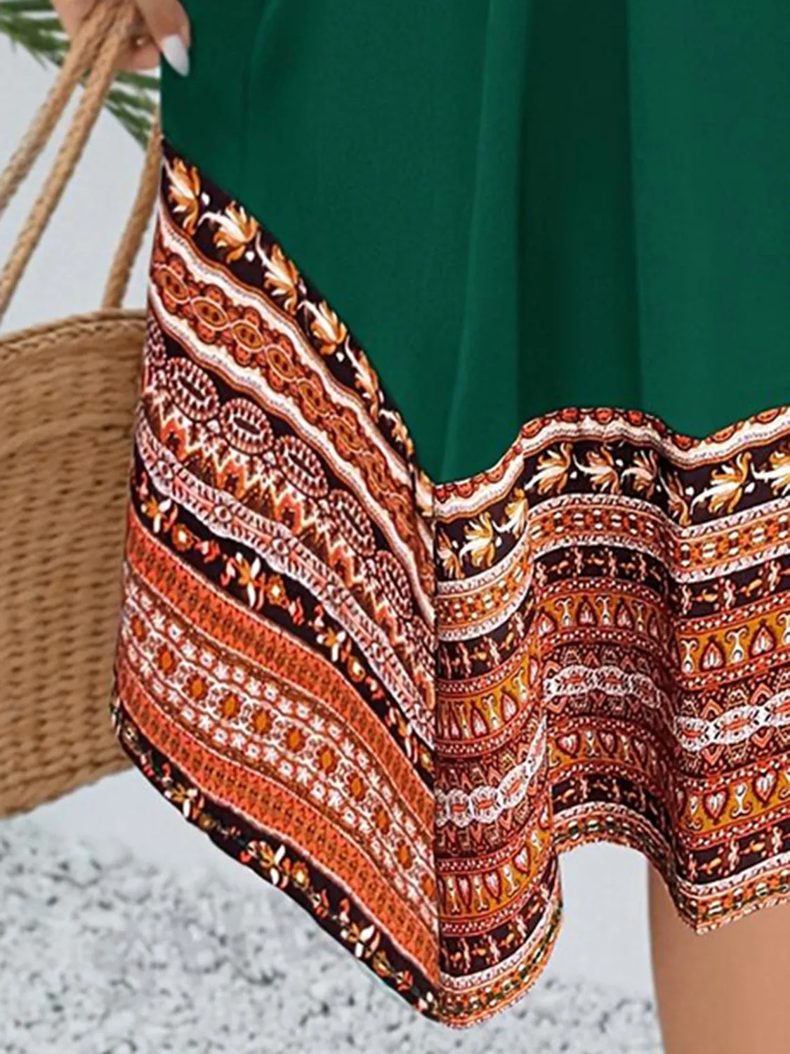 Plus Size Printed Round Neck Cami Dress sold by Charming Charlie product image thumbnail 3