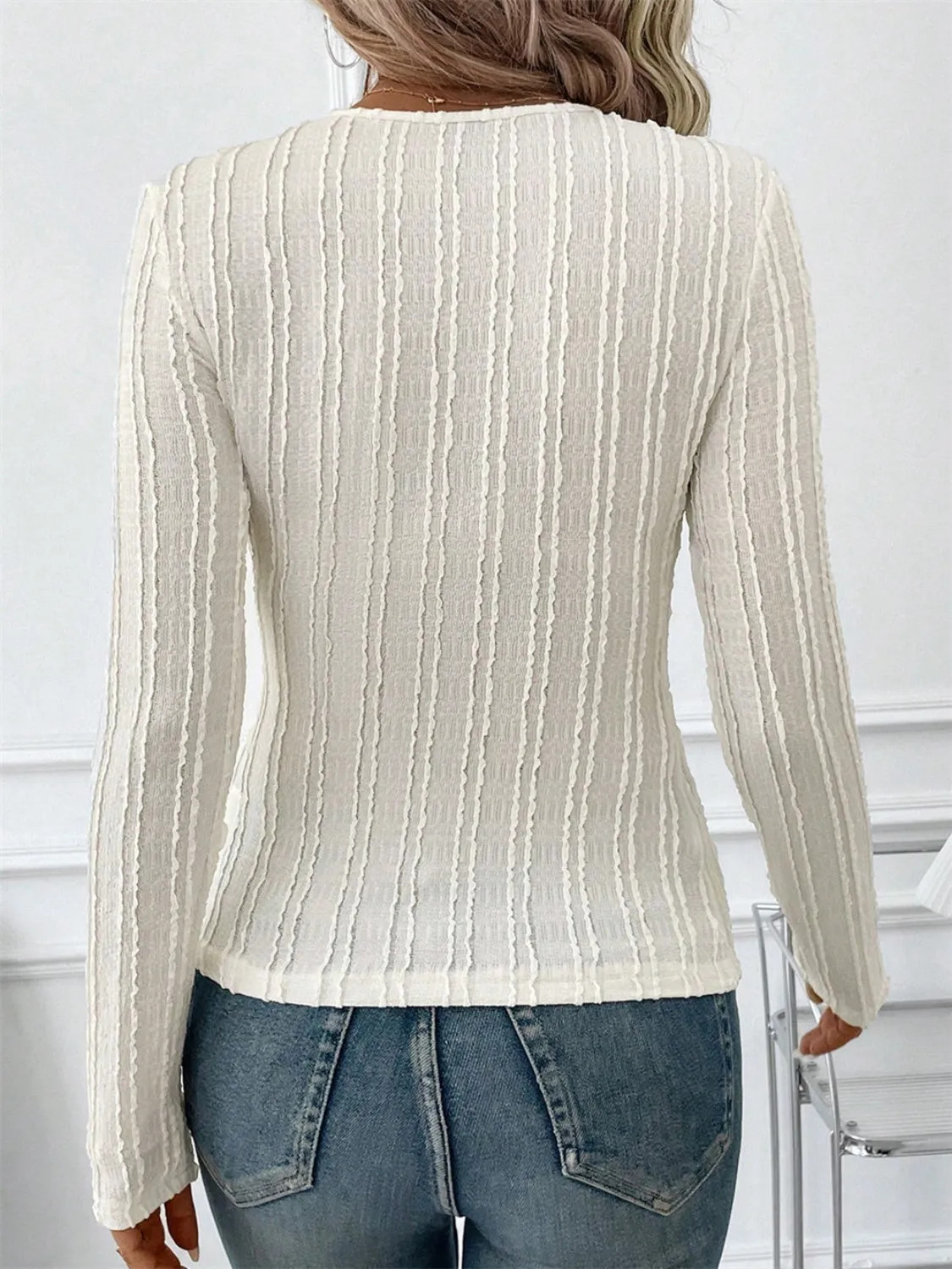 Round Neck Long Sleeve Top sold by Charming Charlie product image thumbnail 2