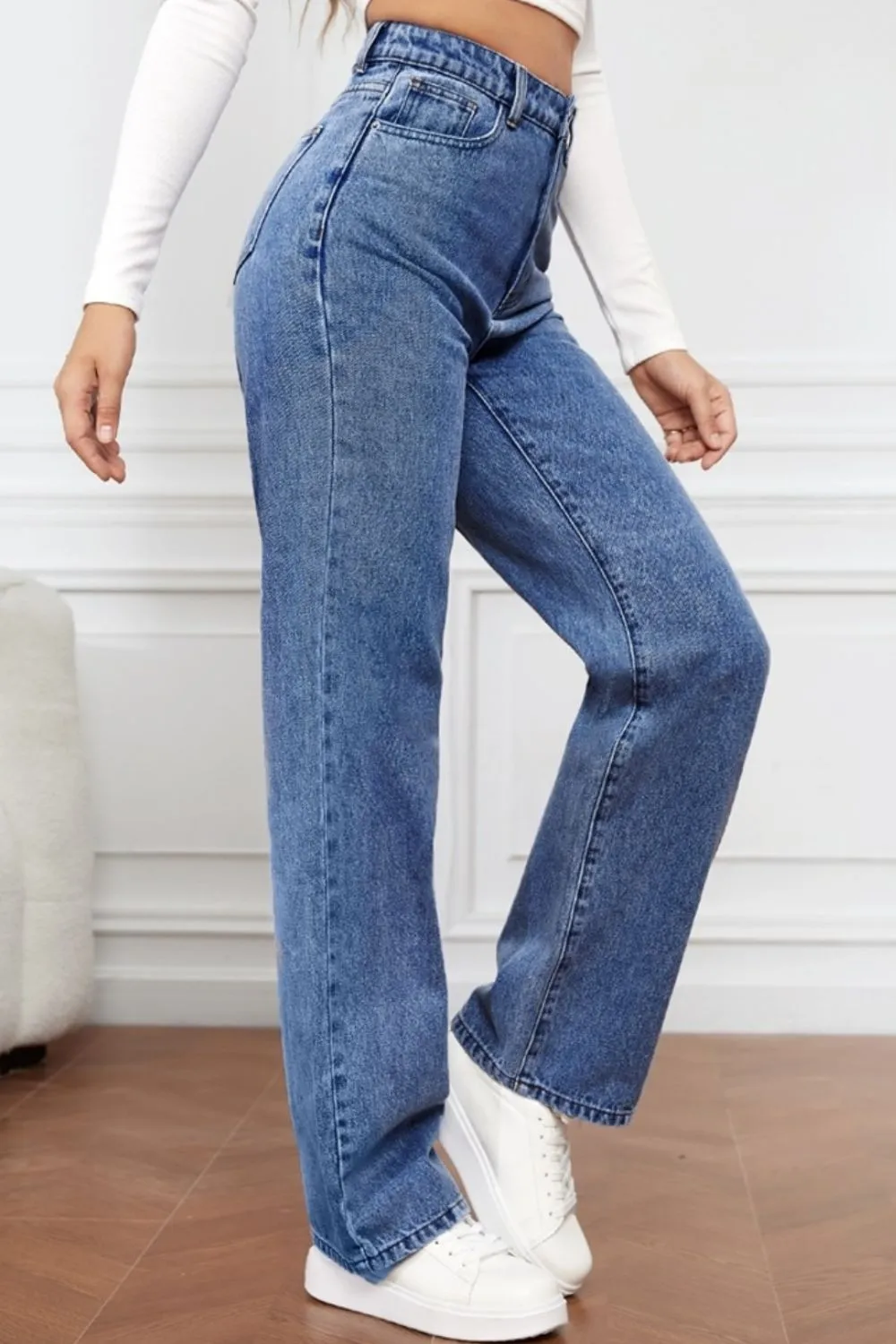High Waist Straight Jeans sold by Charming Charlie product image thumbnail 3