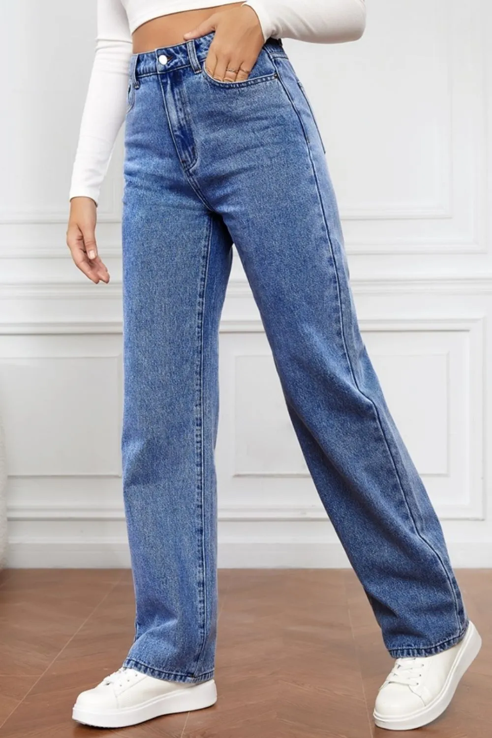High Waist Straight Jeans sold by Charming Charlie product image thumbnail 2