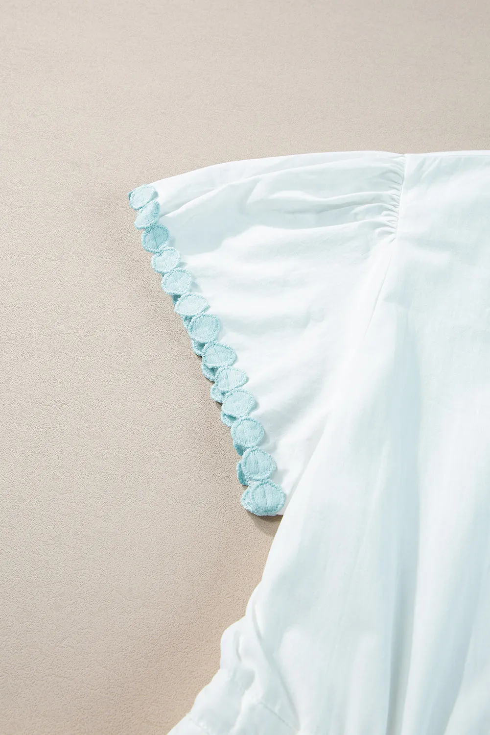 Contrast Trim Button Up Short Sleeve Dress sold by Charming Charlie product image thumbnail 4