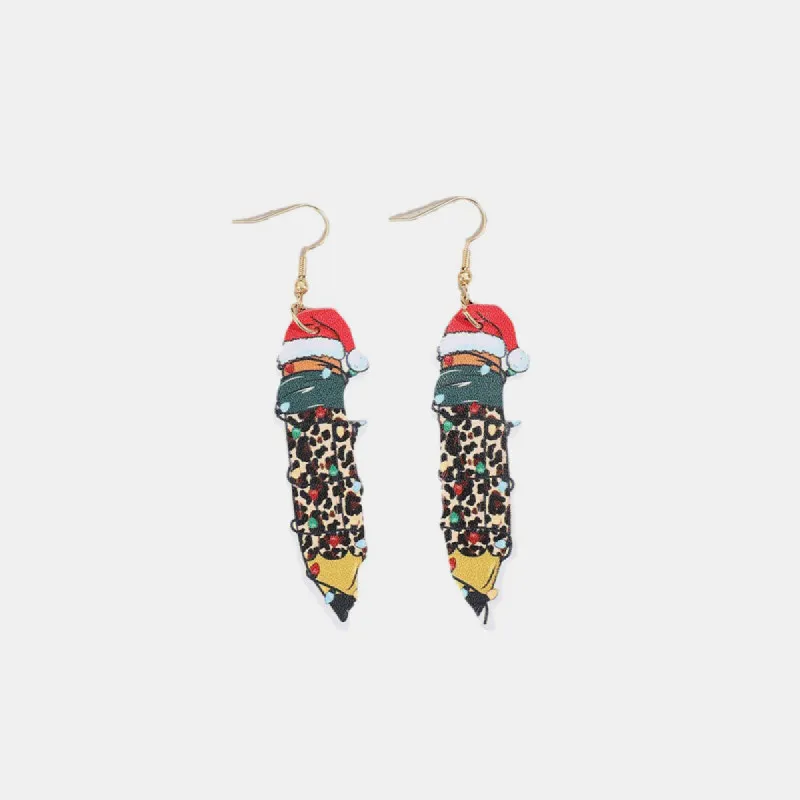 PU Leather Alloy Pencil Earrings sold by Charming Charlie