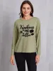 KINDNESS AND COFFEE Round Neck T-Shirt sold by Charming Charlie