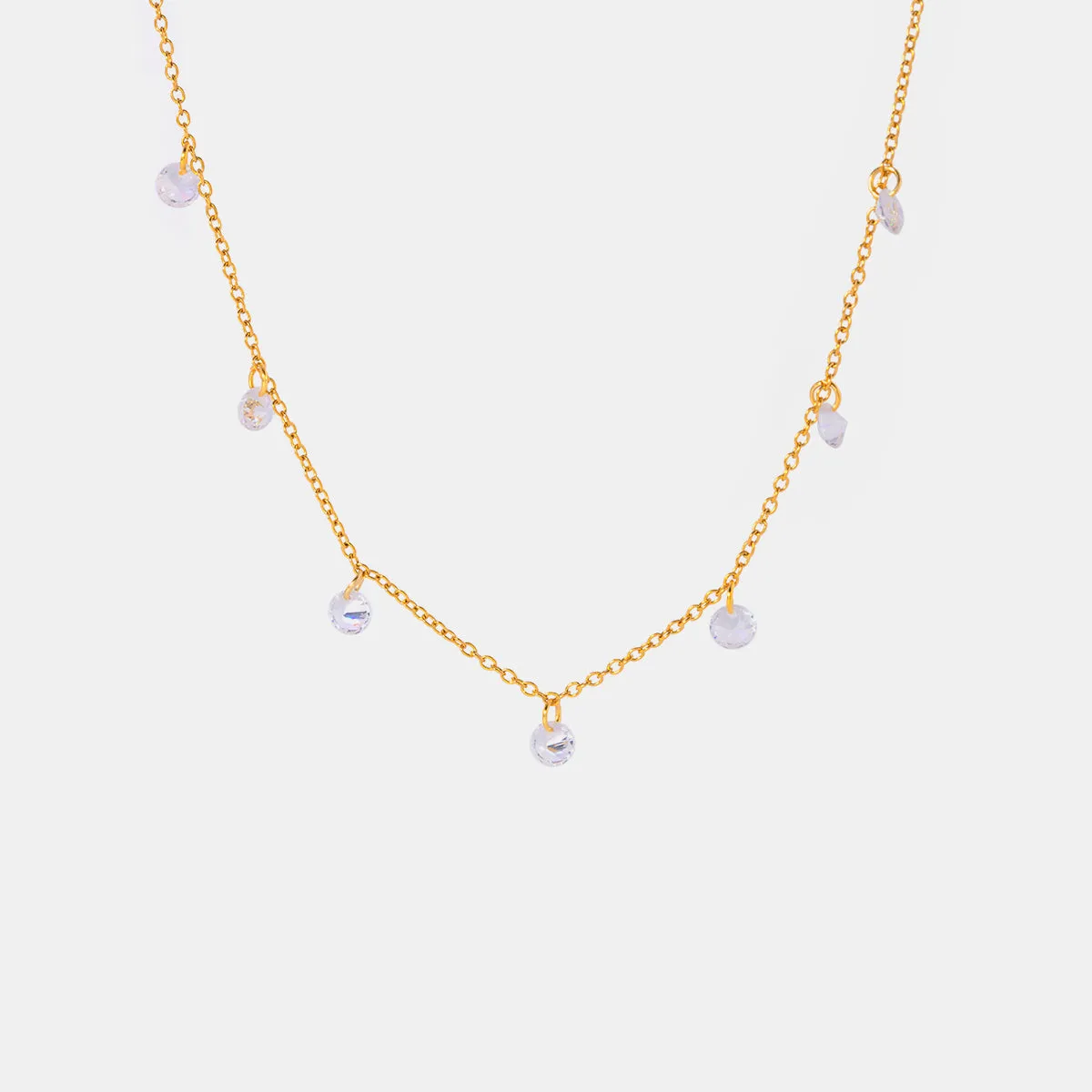 Stainless Steel Rhinestone Pendant Necklace sold by Charming Charlie