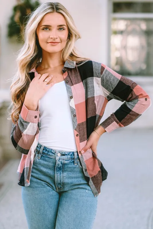 Plaid Button Up Long Sleeve Shirt sold by Charming Charlie