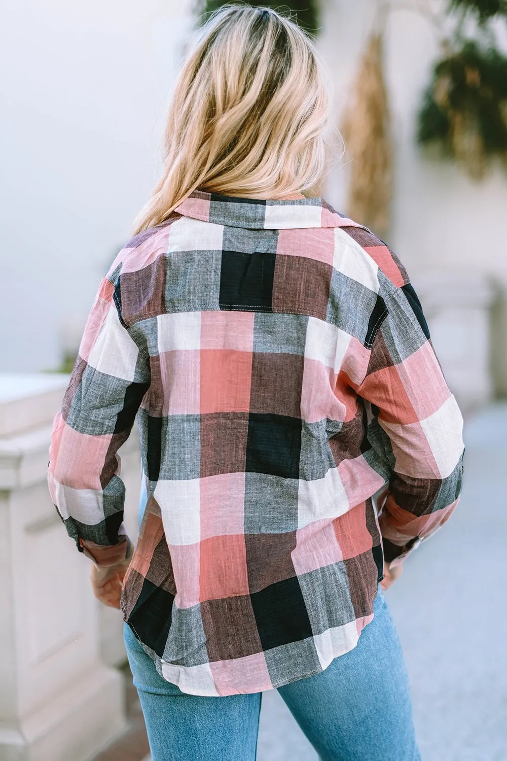 Plaid Button Up Long Sleeve Shirt sold by Charming Charlie product image thumbnail 5