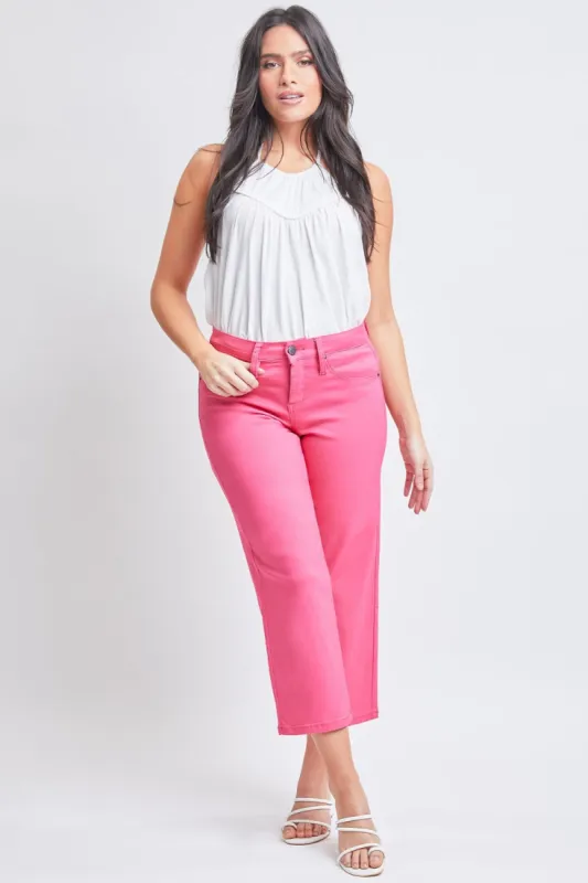 YMI Jeanswear Mid-Rise Hyperstretch Cropped Straight Pants sold by Charming Charlie