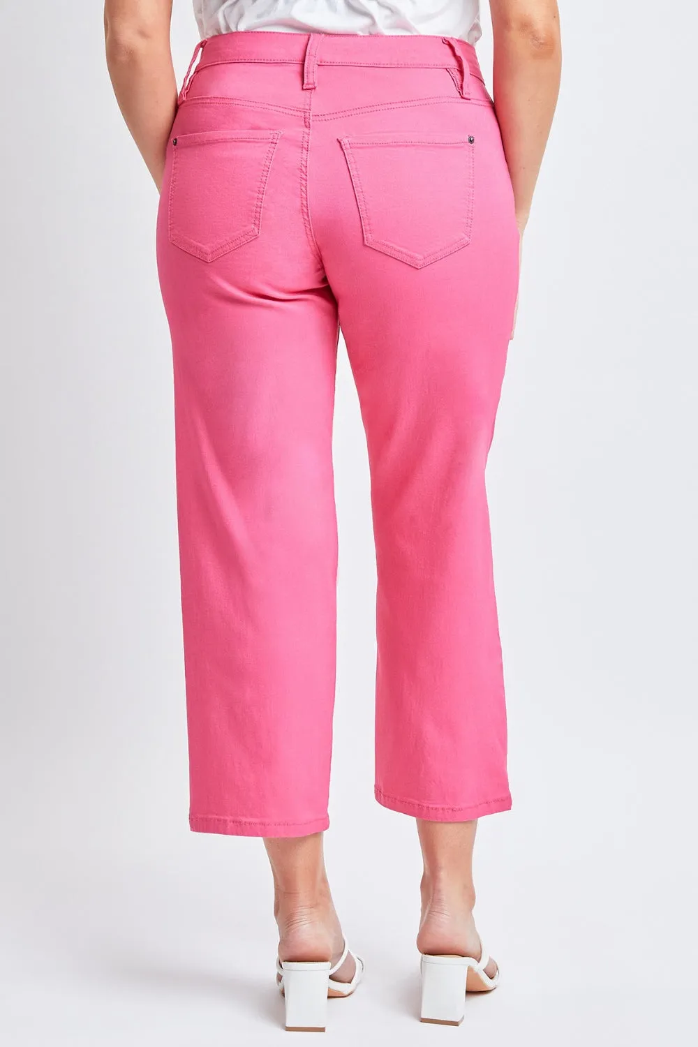 YMI Jeanswear Mid-Rise Hyperstretch Cropped Straight Pants sold by Charming Charlie product image thumbnail 2