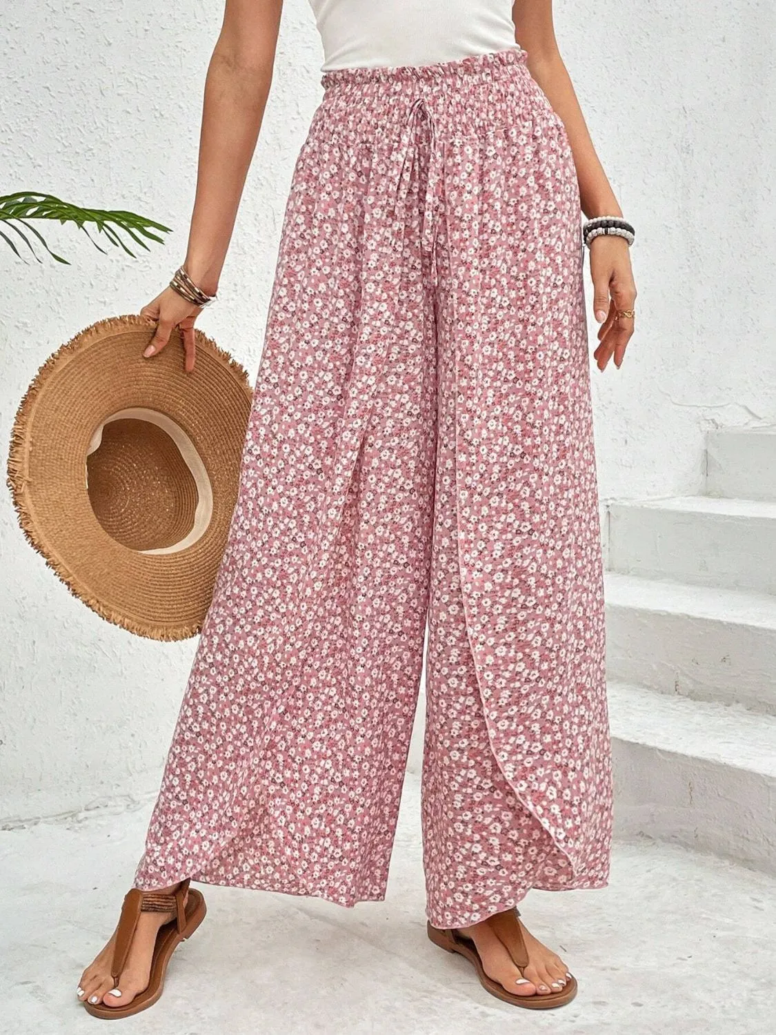 Tied Printed Wide Leg Pants sold by Charming Charlie