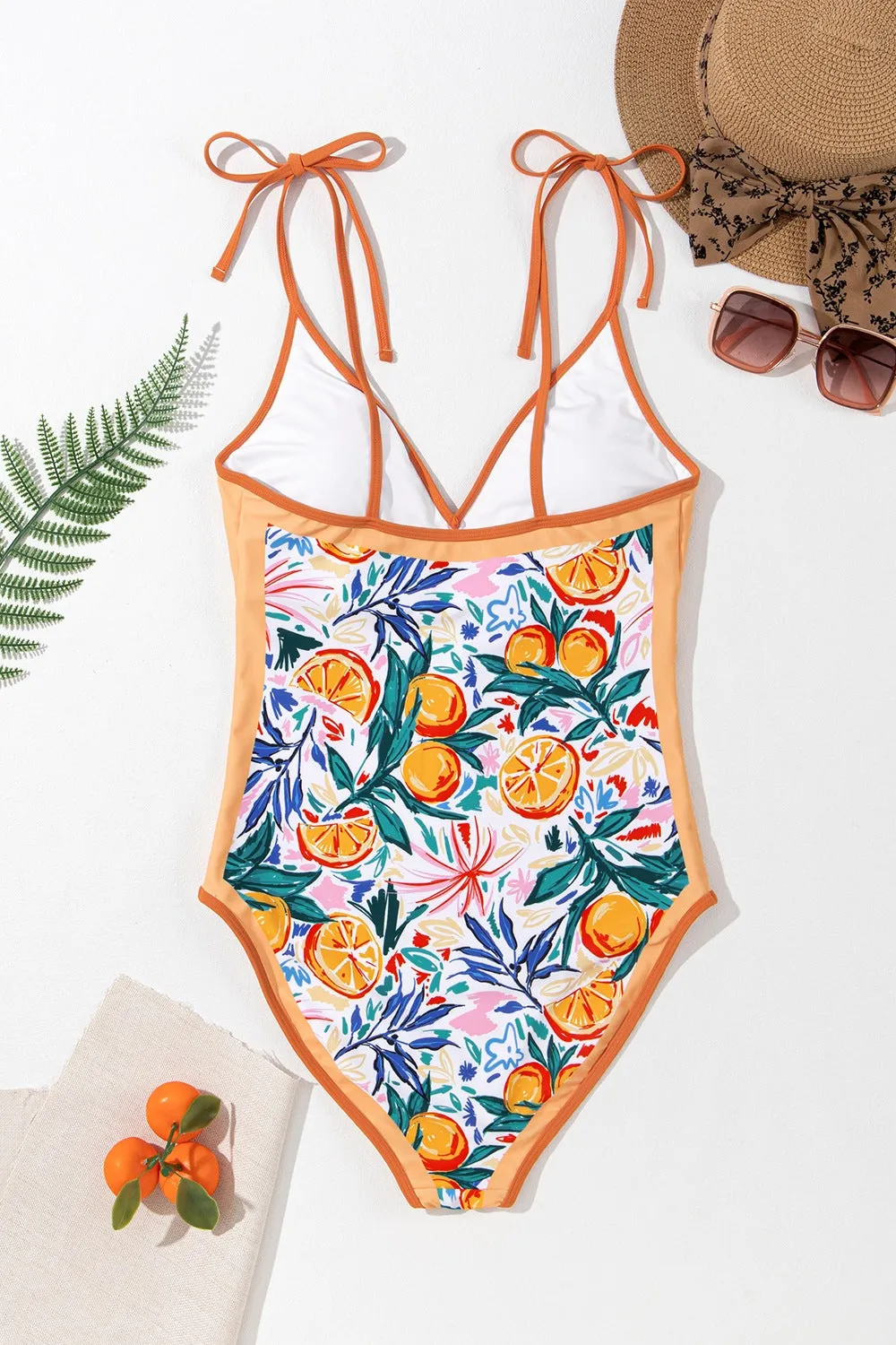 Printed V-Neck Tie Shoulder One-Piece Swimwear sold by Charming Charlie product image thumbnail 3