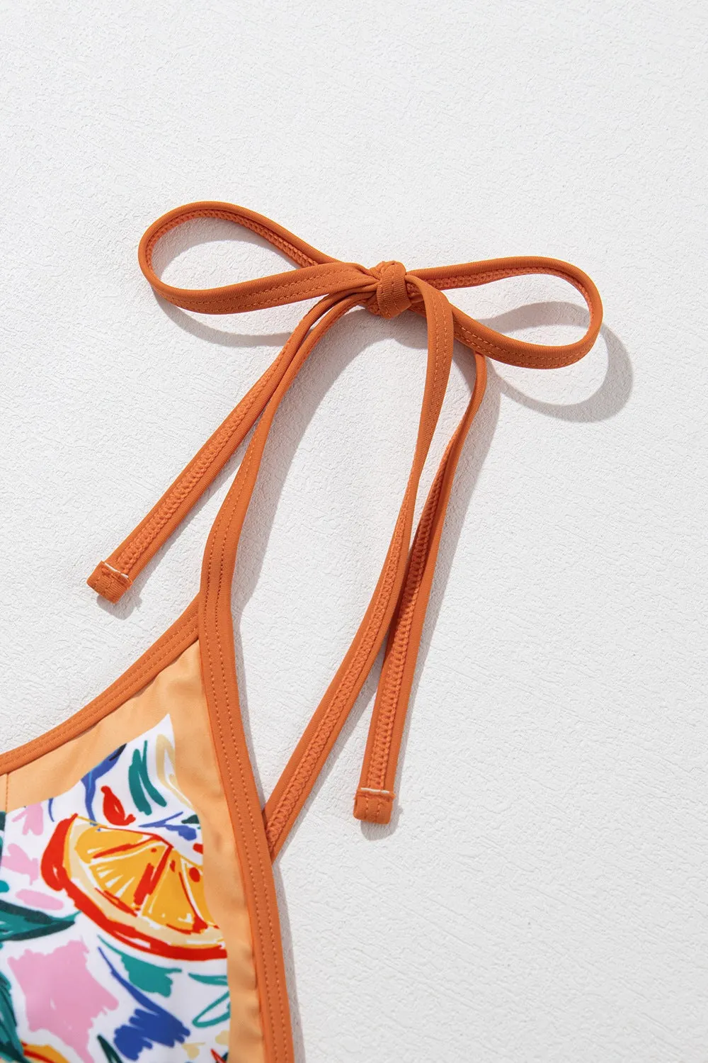 Printed V-Neck Tie Shoulder One-Piece Swimwear sold by Charming Charlie product image thumbnail 4