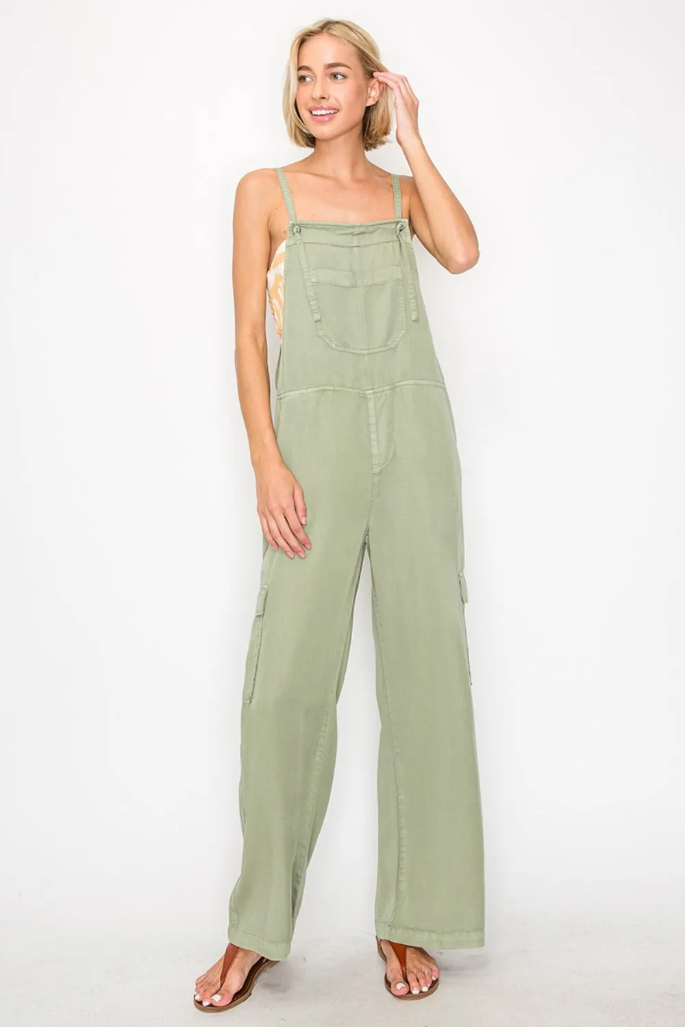 RISEN Wide Leg Tencel Overalls sold by Charming Charlie product image thumbnail 5