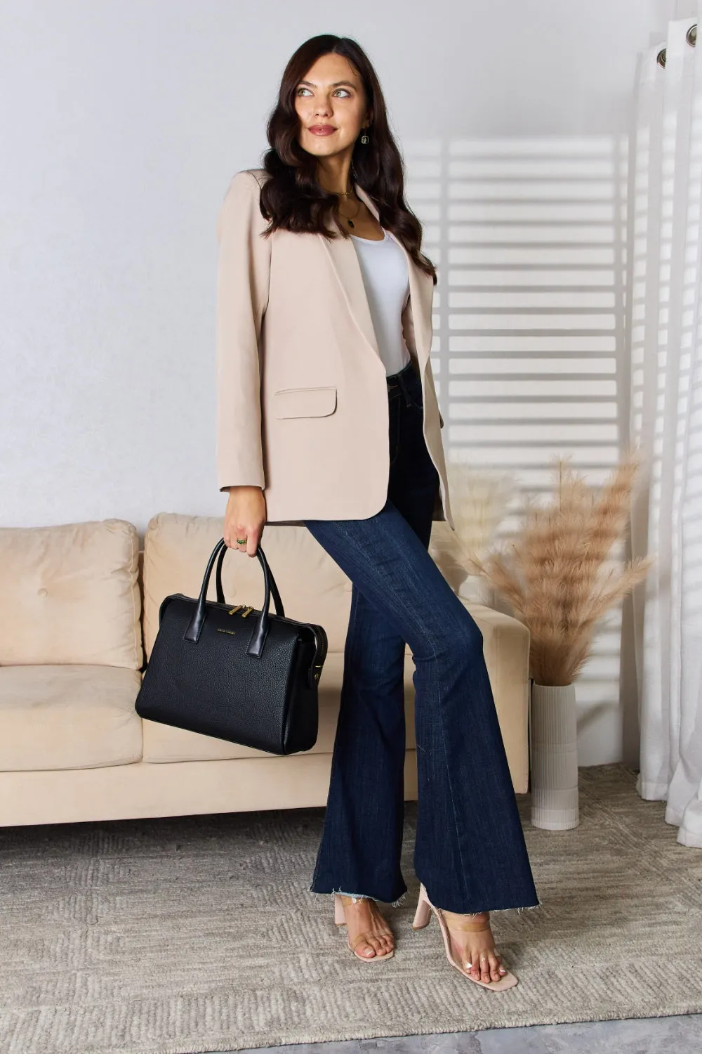 David Jones Medium PU Leather Handbag sold by Charming Charlie product image thumbnail 3