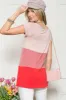 Celeste Full Size Color Block Short Sleeve Top sold by Charming Charlie