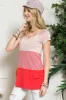 Celeste Full Size Color Block Short Sleeve Top sold by Charming Charlie