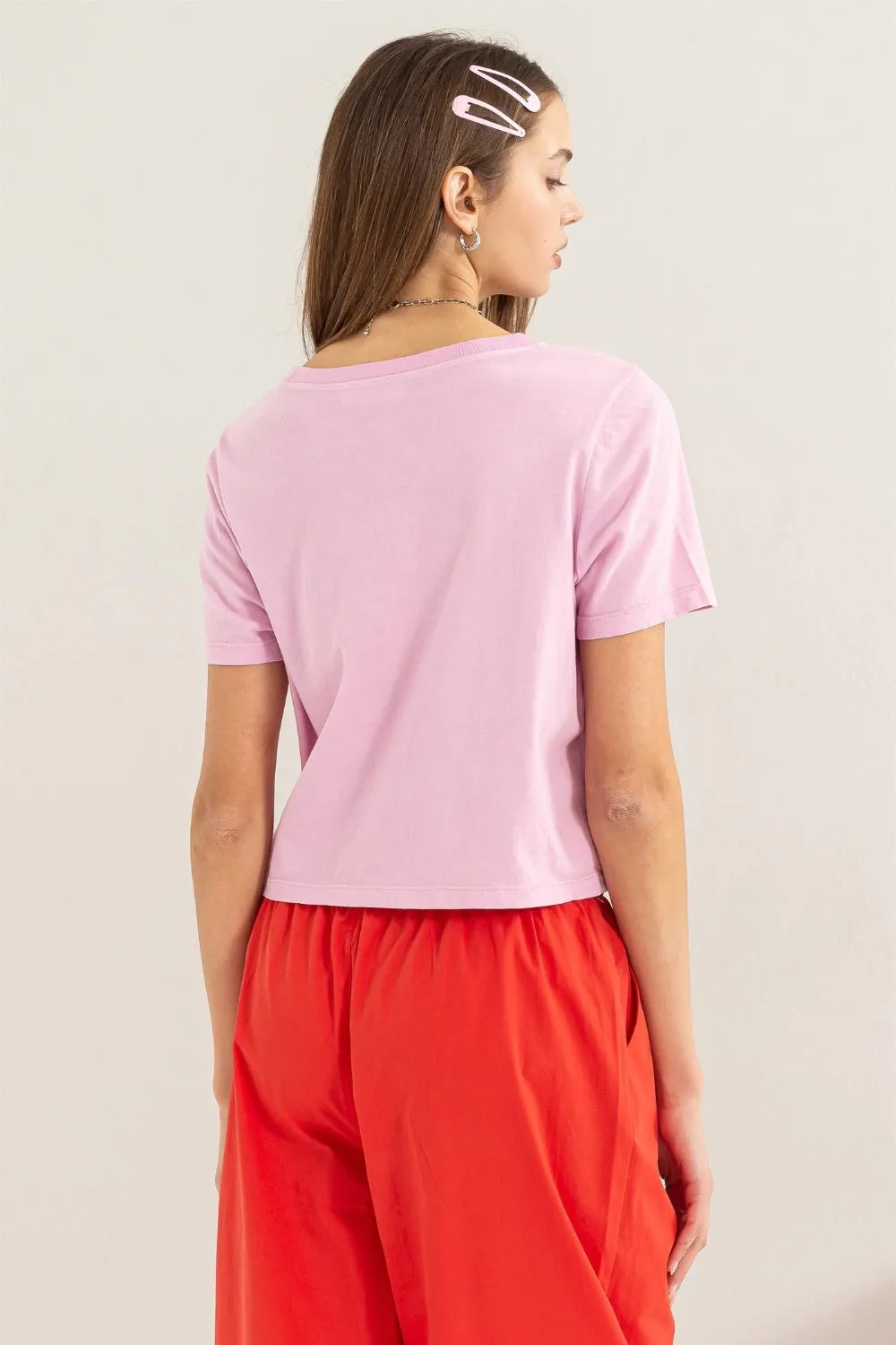 HYFVE Round Neck Cropped T-Shirt sold by Charming Charlie product image thumbnail 2