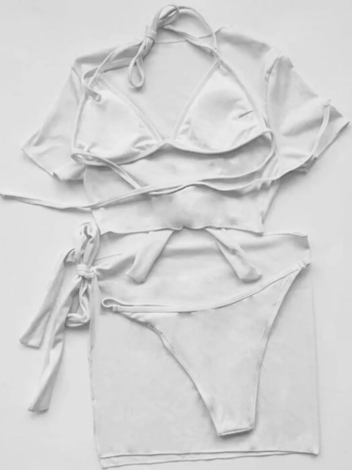 Halter Neck Bikini and Cover Up Four-Piece Swim Set sold by Charming Charlie product image thumbnail 4