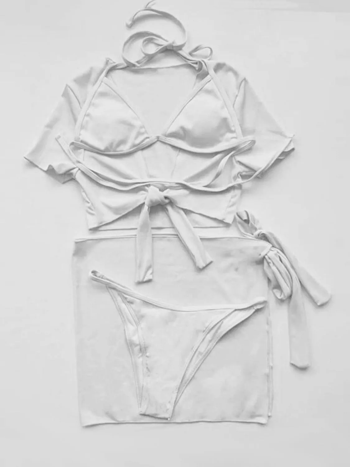 Halter Neck Bikini and Cover Up Four-Piece Swim Set sold by Charming Charlie product image thumbnail 3