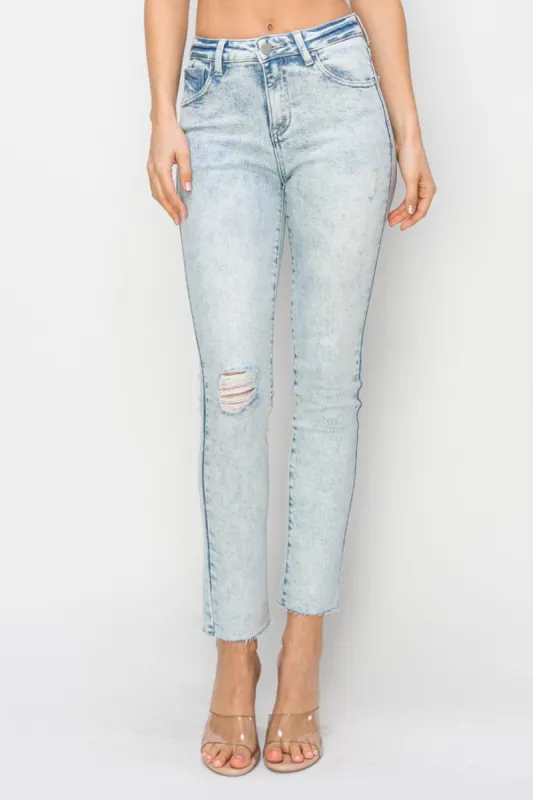 Risen Full Size High Rise Distressed Skinny Jeans made by Charming Charlie