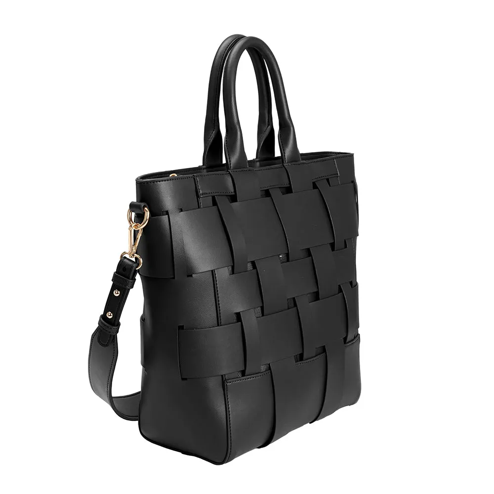Mya Black Large Recycled Vegan Tote Bag sold by Charming Charlie product image thumbnail 2