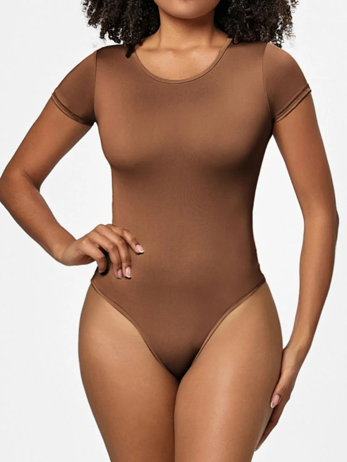 Full Size Round Neck Short Sleeve Bodysuit sold by Charming Charlie product image thumbnail 4